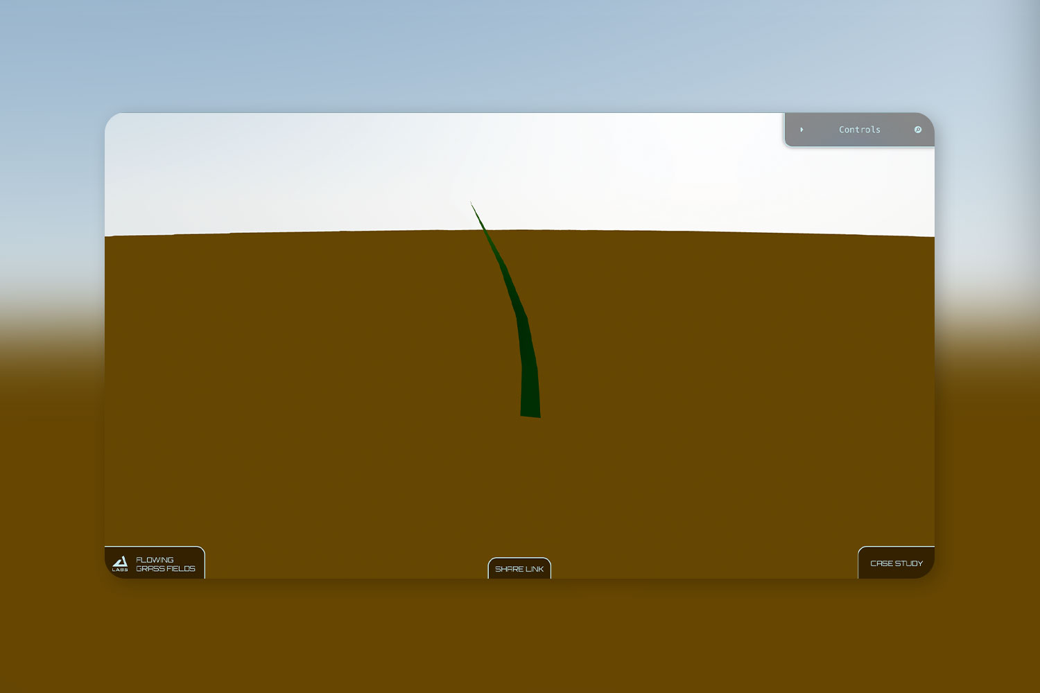 Showcase of single blade of grass with color.